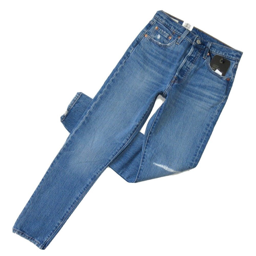 NWT Levi's 501 Skinny in Jive Hushed Heavyweight Stretch Denim Crop Jeans 24